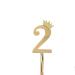 Gold Acrylic Number 2 Two Birthday Cake Topper - Celebrate with Sparkling Elegance - Available in Gold or Silver