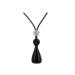 DFJOENVLDKHFE Aromatherapy Essential Oil Necklaces Aromatherapy Diffusers Chained Aromatherapy Essential Oil Necklaces (Color : Black)