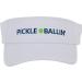 Pickleball Visor | Pickle Ball Hat for Women and Men | Pickleball Gift White