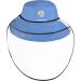 Cherrain Rain Hat Women Waterproof Rainhat PVC Transparent Wide Brim Bucket Hat Fashion Rain Cap Blue-2