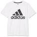 adidas Boys' Short Sleeve Cotton Camo Bos Logo T-Shirt Medium White