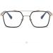 Blue Light Blocking Large Anti-UV Fashion Reading Glasses +3.00 - Black & Golden Eyeglasses for Eye Protection - Buy Online on GoSupps.com