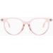 Blue Light Blocking Designer Reading Glasses - Pink +250 Anti-Glare Computer Eyewear - Stylish Round Flat Light Mirror Design - Buy Online on GoSupps.com