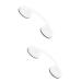 Healeved 2pcs bathroom handrail suction grab bar cabinet handle suction hand Door Knob toilet elder door pull 19.5x6.5x4.5cmx2pcs Whitex2pcs