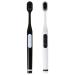 2 toothbrushes for sensitive people soft bristles does not stimulate the gums small brush head 1 X Black / White