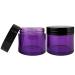 Buy Beauticom 6 Pieces Acrylic Round Clear Jars - Perfect for Creams Lotions Makeup Cosmetics & More - Purple Base with Black Lids - International Shipping Available - Buy Online on GoSupps.com
