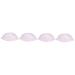 FRCOLOR 4pcs Silicone Highlighter Cap Hair Frosting Cap Hair Coloring Tools Hair Dye Cap Hair Crochet Hook Highlight Kit for Dark Hair Dyeing Color Caps Salon Silica Gel Pink Set Frosted