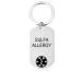 Non-Branded QINGDUO Custom Medical Alert ID Military Dog Tag Emergency Med Alert Keychain Silver-sulfa Allergy