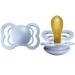 BIBS Supreme Baby Pacifiers | BPA-Free Natural Rubber Pacifier | Made in Denmark | Set of 2 Soothers (Baby Blue  0-6 Months)