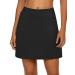 Ekouaer Women's Active Performance Skort Lightweight Skirt for Running Tennis Golf Workout Sports A-black Large