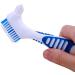 Orange Double Bristle Head Denture Brush - Portable Cleaning Brush for False Teeth | Best Dental Care - Buy Online on GoSupps.com