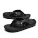 BERLATIM Mens Orthotic Plantar Fasciitis Sport Flip Flops Comfort Casual Thong Sandals Outdoor Indoor 8.5 Black