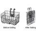 Black Folding Bike Front Basket with Handles - Easy Installation for Bike Accessories and Cargo Rack - Buy Online on GoSupps.com