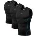 Milin Naco Sleeveless Compression Shirts for Men Compression Undershirts Dry Fit Compression Shirts UPF 50+ Rash Guard 3 Packs-black Blue / Black / Black Red 5X-Large