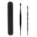 2Pcs Soft Silicone Double-End Earpick Ear Wax Removal Tool Spoon Spiral Ear Picking Tool Set Ear Cleaner For Men Women - (Color: Black)