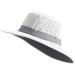 Coolibar UPF 50+ Men's Women's Fore Golf Hat - Sun Protective Large White/Steel Grey