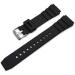 Black Silicone Replacement Watch Strap - Waterproof 18mm Wrist Band for Smartwatches & Leather Strap - Buy Online on GoSupps.com