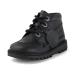 Kickers Kick Hi Vegan I Black Plant Based Leather School Shoes 11 Little Kid Black