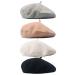 Trounistro 4 Pack Beret Hat French Beret Cap Winter Fashion Solid Color Hat for Women Girls Lady Color Set 1