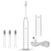 Sonic Electric Toothbrush Rechargeable Ideal for Adults Children, 6 Optional Modes IPX7 USB Fast Charging Electric Ultrasonic Toothbrush with 2 min Build in Timer & 4 Replacement Brush Heads(White)