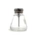 1 Pcs 6 Oz Clear Glass Dispenser Bottle for Nail Polish Empty Push Down Alcohol Pump Sanitizer Container with Stainless Steel Cap Metal Core Makeup Remover Holder