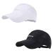 Geyanuo Running Hat for Women Men, Quick Drying Baseball Cap, Unstructured Mesh Outdoor Workout Hat, Sports Hat Black+white