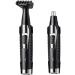 Nose and Ear Hair Trimmer 2 in 1 Ear Nose Hair Trimmer Clippers for Men and Women USB Rechargeable Waterproof Stainless Steel Head Easy to Cleaning and Carry Black