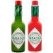 TABASCO Duo-pack: Original Red Pepper and Green Pepper Sauce - 2 glass bottles of sharp chili sauce (2 x 147ml) 100% natural - Buy Online on GoSupps.com
