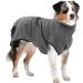Royal Dry Bathrobe Dog - Microfiber Dog Bathrobe - XL - Back Length 70-80 cm - Grey