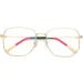Buy Retro Anti UV +1.00 Presbyopic Glasses - Blue Light Blocking Oversized Readers in Golden Online - Buy Online on GoSupps.com