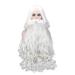 Phopurtall Christmas Gift Wig and Beard Synthetic Hair Short Cosplay Wigs Beard 75cm