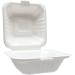 Harvest Pack Gourmet Showcase 50 Count White Compostable Square Hinged Container - Eco-Friendly Plant Fiber Clamshell Takeout Box (6x6) - Buy Online on GoSupps.com