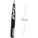 Healeeved Eyebrow Tweezers Set - 6 Dual Use Makeup Tools & Accessories for Perfect Brows | 3 Black Tweezers 10x1cm - Buy Online on GoSupps.com