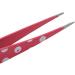 U-M 2 pcs Tilting Tweezers Eyebrow Hair Finishing Tools Stainless Steel Dot Printing Hair Removal Tool Clip as shown - Buy Online on GoSupps.com