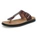 Harssidanzar Mens Flip-Flops Arch Support Orthotic Soft Cushion Footbed Comfort Flat Indoor Outdoor Beach Thong Sandals KM217 11 Snakesaddle