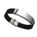 Engraved Stainless Steel Medical Alert Bracelet Casual Style Silicone Band