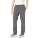 Champion Men's Powerblend Fleece Sweatpants,Open Bottom Sweatpants for Men (Reg. or Big & Tall) Standard Large Granite Heather C Patch Logo