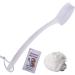 TopNotch Back Brush for Shower Bath  white long handle Brush plus Mesh Sponge