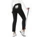JACK SMITH Women's Golf Pants Stretch Lightweight Business Casual Pants with Pockets Black #Slightly Thick Fabric Large
