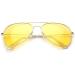 ALWAYSUV Classic Vintage Metal Frame Glasses - Decorative Yellow Eyewear for Stylish Protection - Buy Online on GoSupps.com