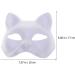 Lurrose Cat Mask Set - 4 Unpainted DIY White Fuchs Animal Masks for Halloween & Cosplay Parties - International Shipping Available - Buy Online on GoSupps.com