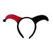 hgnxa Hairbands Festive Photo Booth Props Jester Clown Horn Headbands Party Headpiece Fun Headbands for Music Festivals Black Red