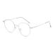 LTSRLL RETRO reading glasses made of round metal oval vintage computer reader with blue light blocking glare-free presbyopia glasses (color: silver black size: +0.00)