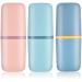 AvoDovA Travel Toothbrush Cup 3Pcs Portable Toothbrush Case Plastic Travel Toothbrush Holder for Travel Business Trip Home School Supplies - Buy Online on GoSupps.com