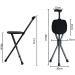 Canes Elderly Telescopic Adjustable Folding Walking Stick Stool Aluminum Alloy Walking Stick Stool with LED Light Lightweight Star of Light - Buy Online on GoSupps.com
