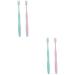 Healvian 4 piece toothbrush gum care family toothbrush sensitive toothbrush tooth cleaning brush medium toothbrush soft toothbrush for the family captivity manual