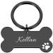 Personalized Stainless Steel Dog Bone ID Tags for Small Pets | Custom Engraved Double-Sided with Key Ring - Perfect for Puppies & Cats - Buy Online on GoSupps.com