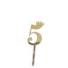 Gold Acrylic Number 5 Birthday Cake Topper - Celebrate with Sparkling Elegance - Available in Gold or Silver