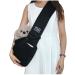 Dog Sling Pet Carrier Hand Free Dog Papoose Shoulder Carry Bag for Small Dog Puppy Animals Up to 6kg/13lbs Plaids Inside Wide Shoulder Strap Front Pocket Soft Pet Handbag for Outdoor Walking Shopping Black - Buy Online on GoSupps.com