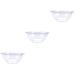 minkissy 3 Pcs Lace Washbasin Wash Basin Camping Wash Basin Small Bowl Cosmetics Home Face Basin Mutitool Bathroom Plastics Basin Kitchen Washing Basin Dish Wash Pp Massage Basin Spa 1 count (Pack of 1) Transparentx3pcs